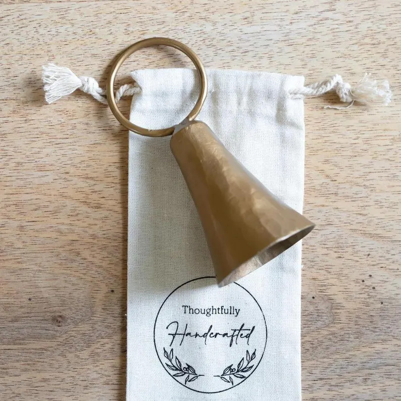 Bell Shaped Brass Candle Snuffer - Hand Forged, Artisan Home Decor Accessory - Etsy | Etsy (US)