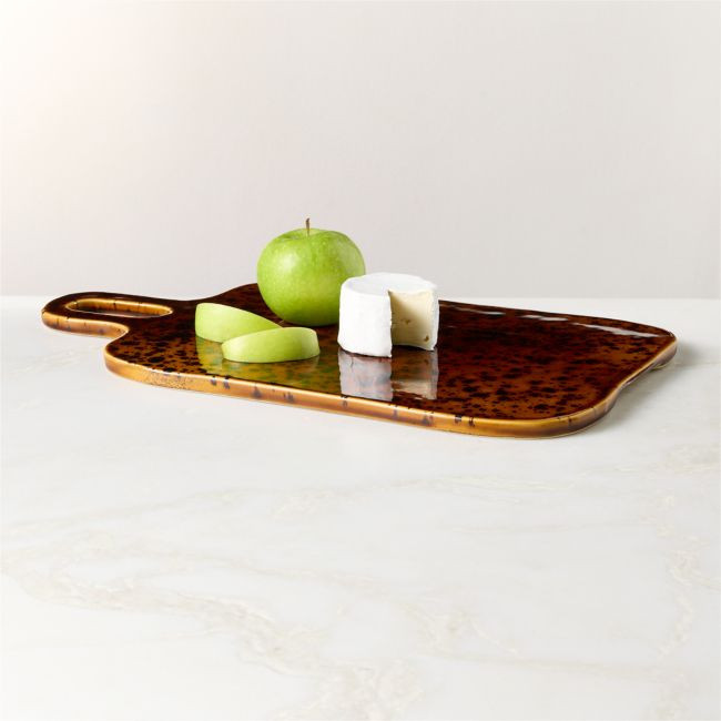 Tara Rectangular Tortoise Serving Board | CB2