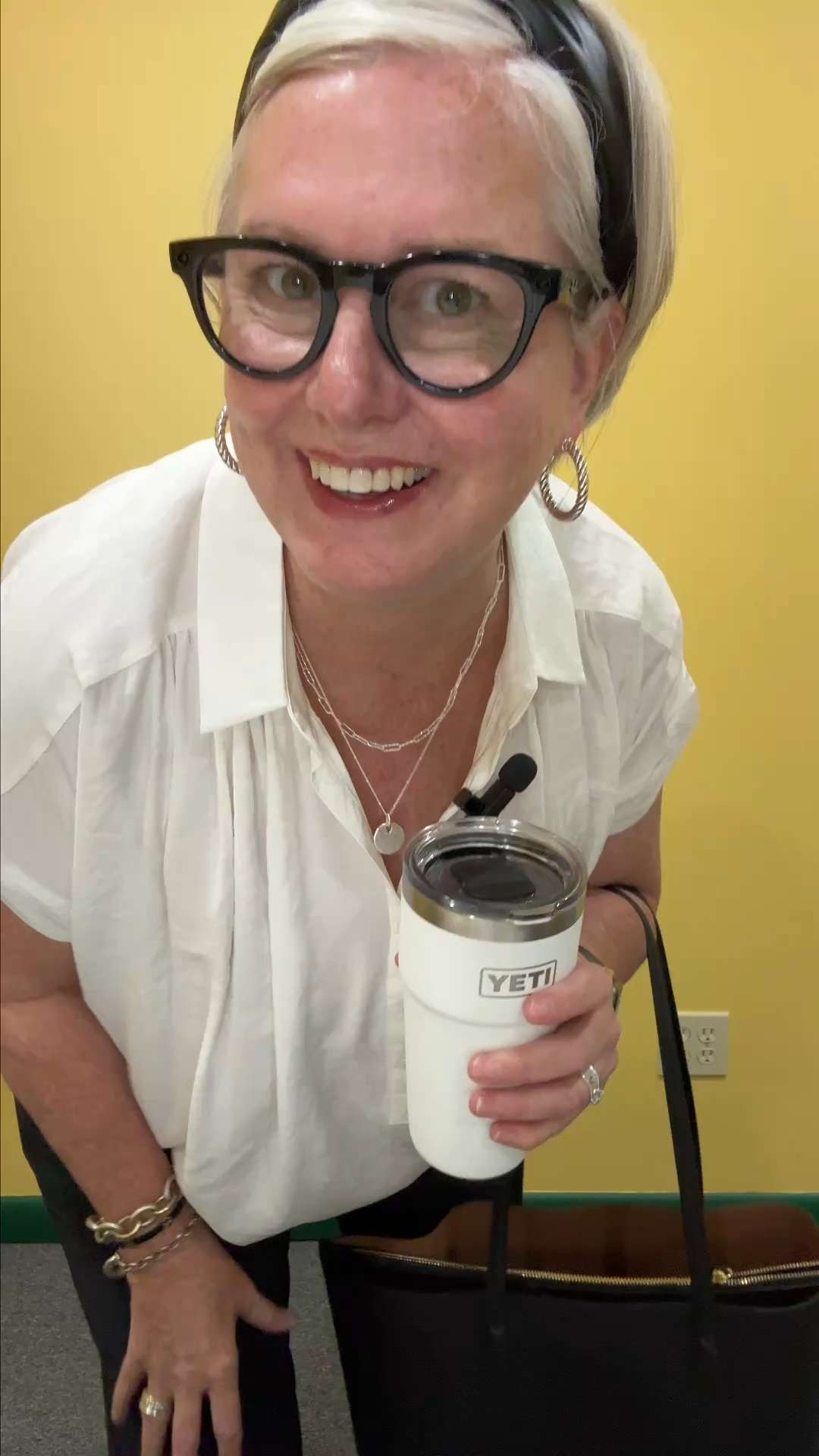 Casual Work Day Outfit  - Today, I'm wearing a black and white comfortable and casual, yet pulled together outfit. I've paired a tucked Ruti top with their barrel pants, added cute sneakers and a large tote. I'll share my favorite accessories for this outfit including my Lele Sadoughi headband to pull it all together. 
 

 #LTKOver40 #LTKMidsize #LTKItBag