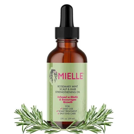 MIELLE Organics Rosemary Mint Scalp & Hair Strengthening Oil w/ Biotin 2oz | Walmart (US)