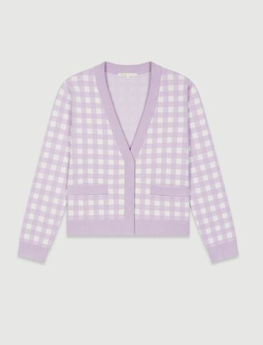 Checked jacquard cardigan | Maje (US)