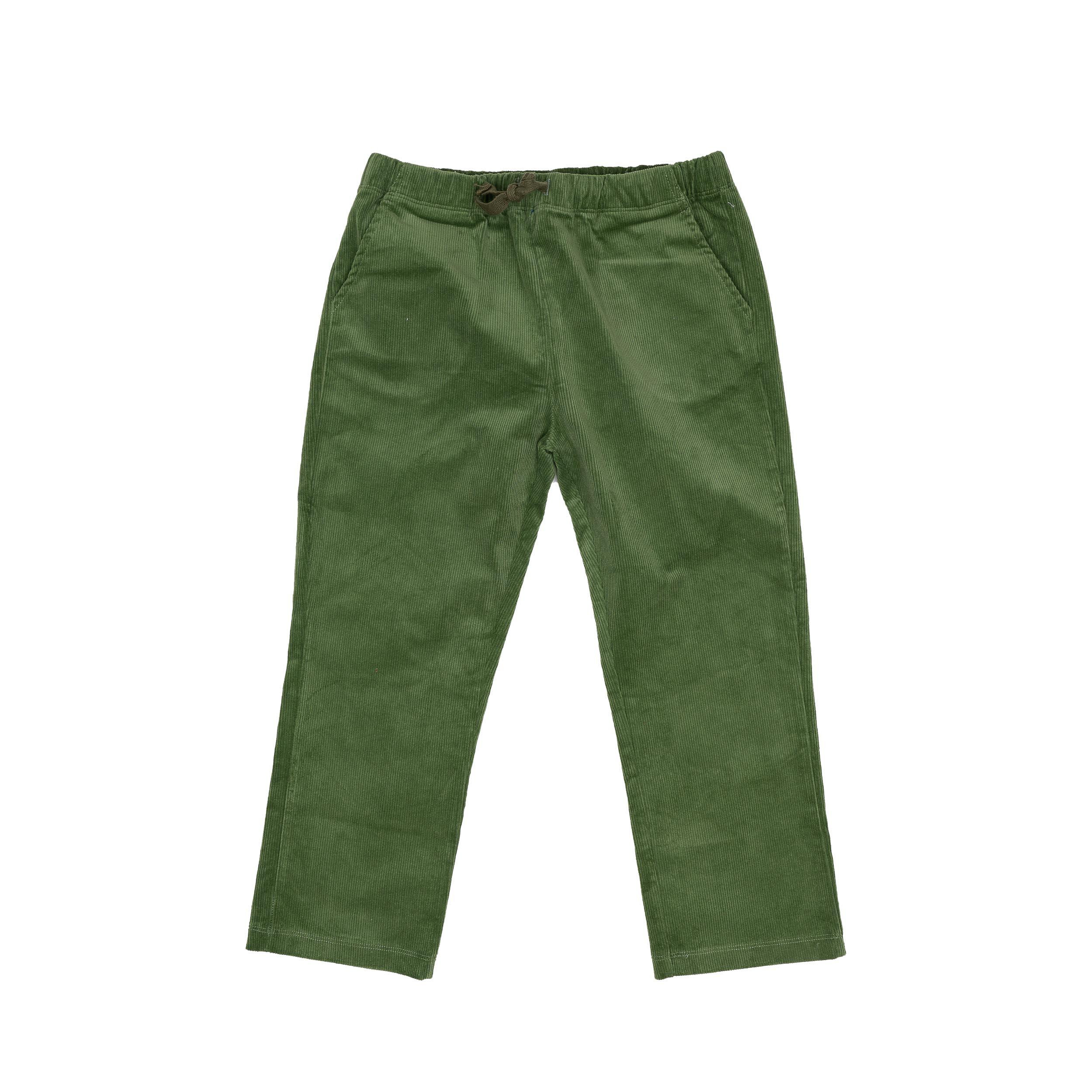 Boys Green Cord Pants | The Oaks Apparel Company
