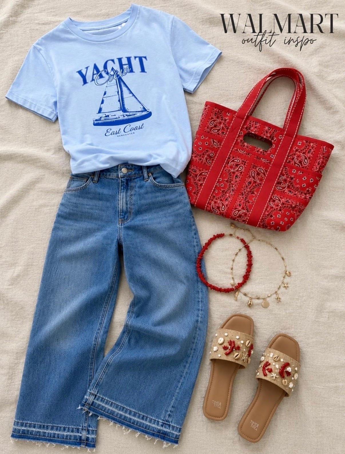 🤍 Americana / coastal outfit inspo from Walmart 🐚✨🤍

Can you even believe the sandals?? Highly rated and only $27

#LTKootd #LTKSaleAlert #LTKgrwm
