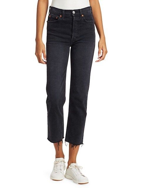 High-Rise Stovepipe Comfort Stretch | Saks Fifth Avenue