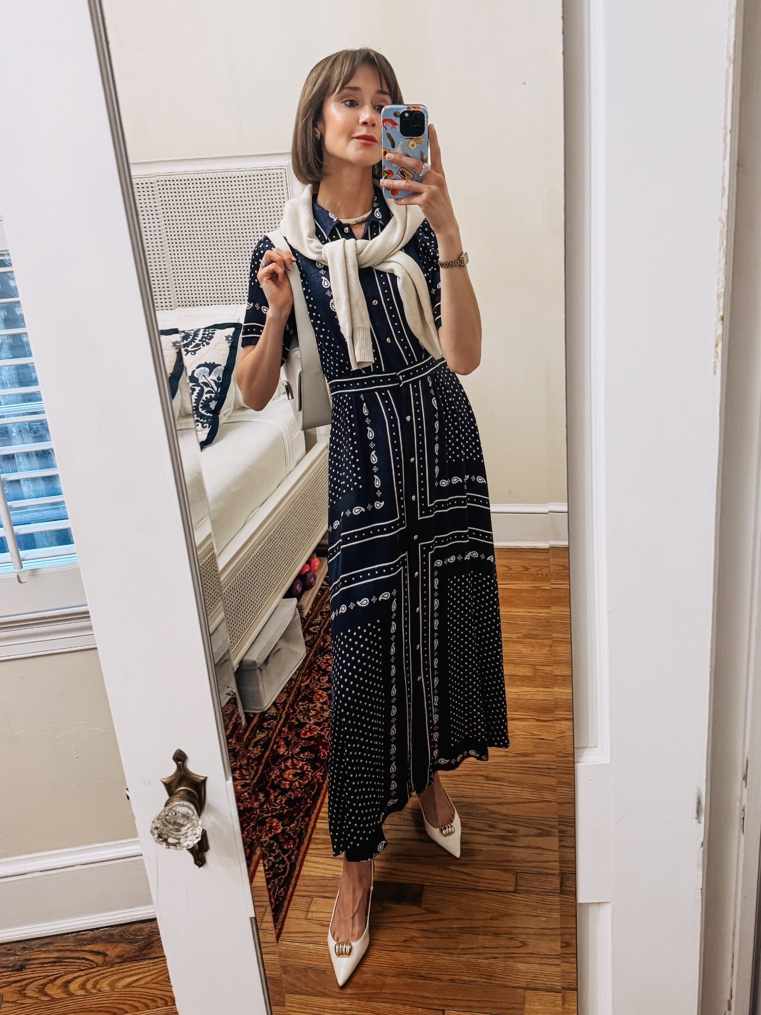 A preppy spring shirt dress and cardigan for a friends yacht rock themed b-day party! 

#LTKWorkwear #LTKOver40 #LTKootd