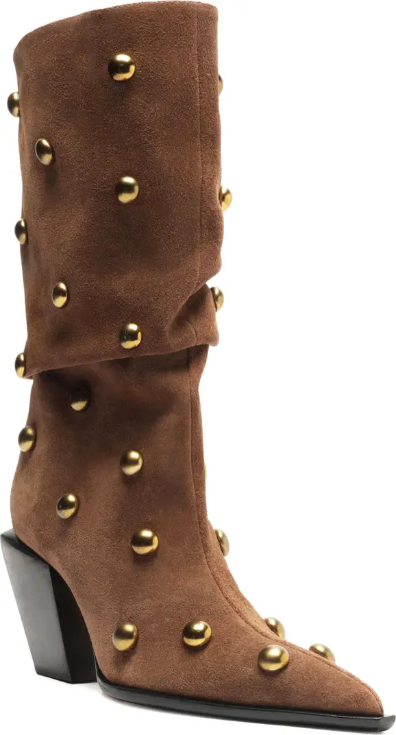 Schutz Tulsa Stud Pointed Toe Boot (Women) | Nordstrom | Nordstrom