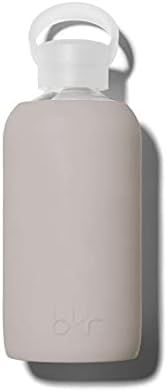 bkr Little Smooth Heather - 16oz - Glass Water Bottle - Opaque Warm Concrete Grey - Dishwasher Sa... | Amazon (US)