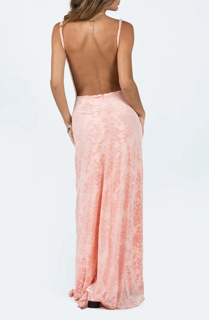 Princess Polly Amiya Floral Velvet Burnout Maxi Dress | Nordstrom | Nordstrom