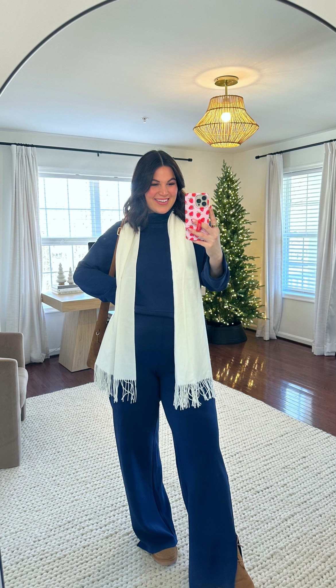 Midsize comfy outfit of the day! Spanx is offering 30% off right now for cyber Monday! This set has been one of my favs for years! It also makes a great gift idea to anyone special in your life ☺️

Robe - xl
Bralette/panties - xl
Top - large 
Pants - large tall
Boots - 10

#LTKMidsize #LTKCyberWeek #LTKHoliday