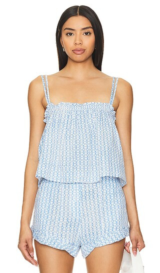 Cosetta Top in Azure | Revolve Clothing (Global)