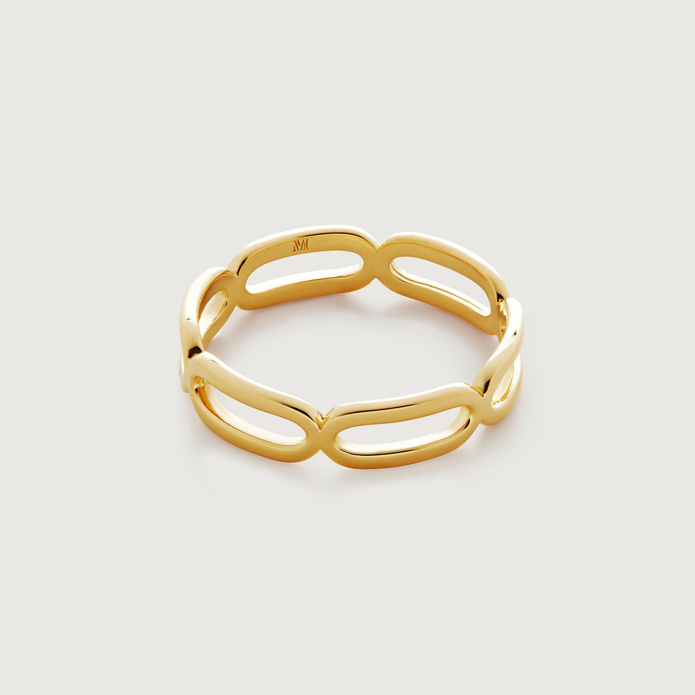 Gold Paperclip Stacking Ring | Monica Vinader (US)