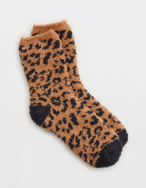 Aerie Fuzzy Crew Socks | Aerie