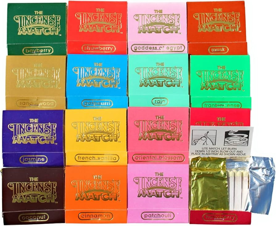16 Pack Incense Matches: Variety Pack - Scented Bathroom Matches - Eliminates Bathroom Odors - Pl... | Amazon (US)