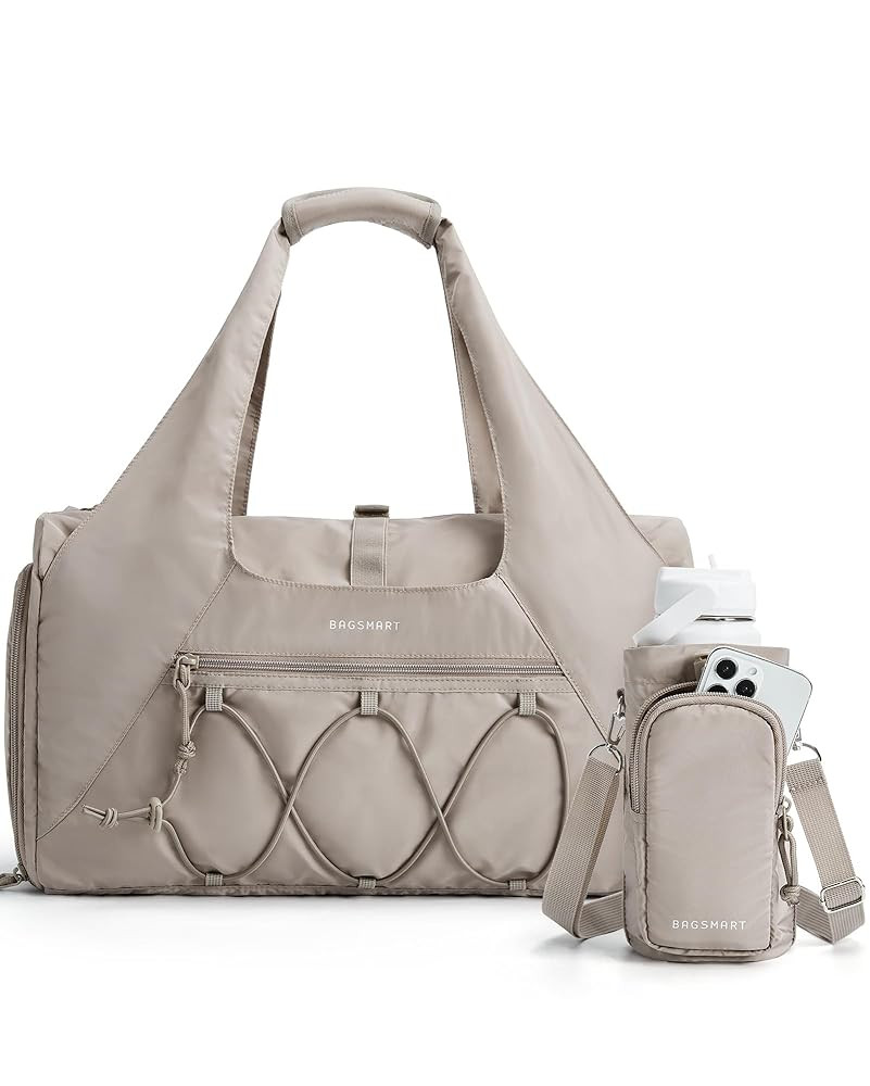 BAGSMART Gym Bag for Women, Lightweight Duffel with Shoe Compartment, Weekender with Wet Pocket, ... | Amazon (US)