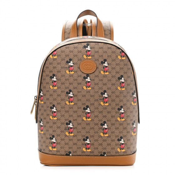 GUCCI X DISNEY Mini Vintage GG Supreme Monogram Mickey Mouse Small Dome Backpack Beige Vintage Su... | Fashionphile