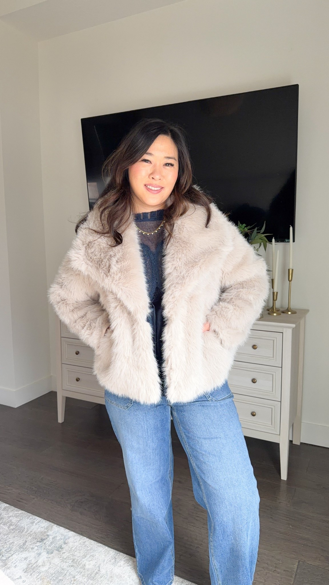 faux fur coat, winter outfit inspo, cozy outerwear look, cold weather fashion, trendy look, chic winter outfit, dressy winter layers, ootd 

#LTKSeasonal #LTKootd
