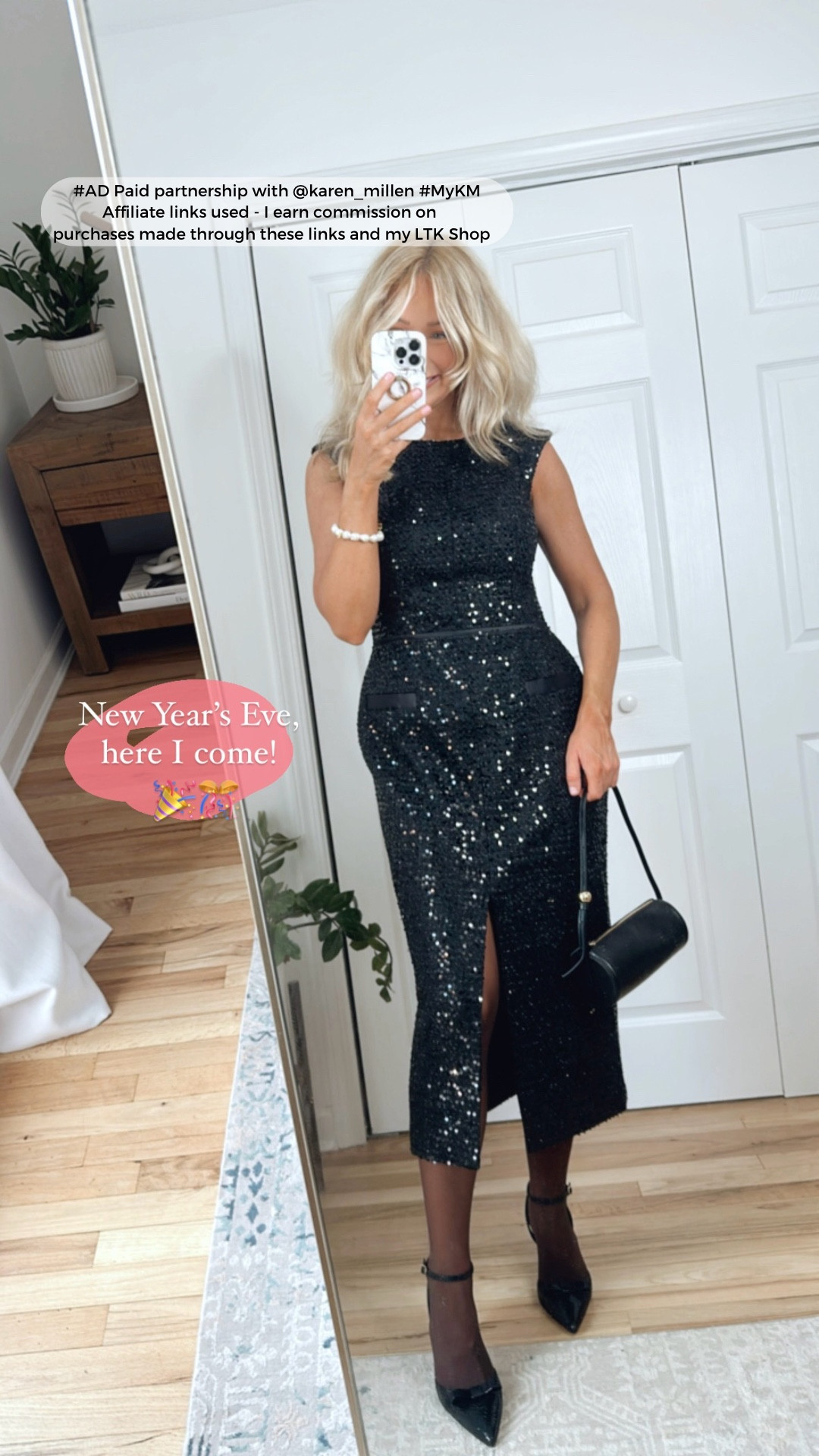 #ad Paid partnership with @Karen_Millen #mykm

New Year’s Eve dress 
Sequin dress 