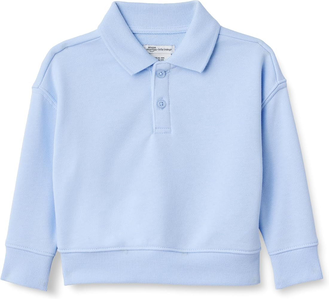 Amazon Essentials x Sofia Grainge Babies, Toddlers and Boys' French Terry Polo Sweatshirt, Relaxe... | Amazon (US)