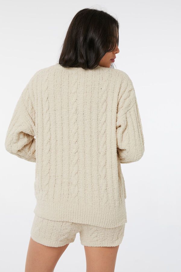 Cable-Knit Chenille Lounge Cardigan | Ardene