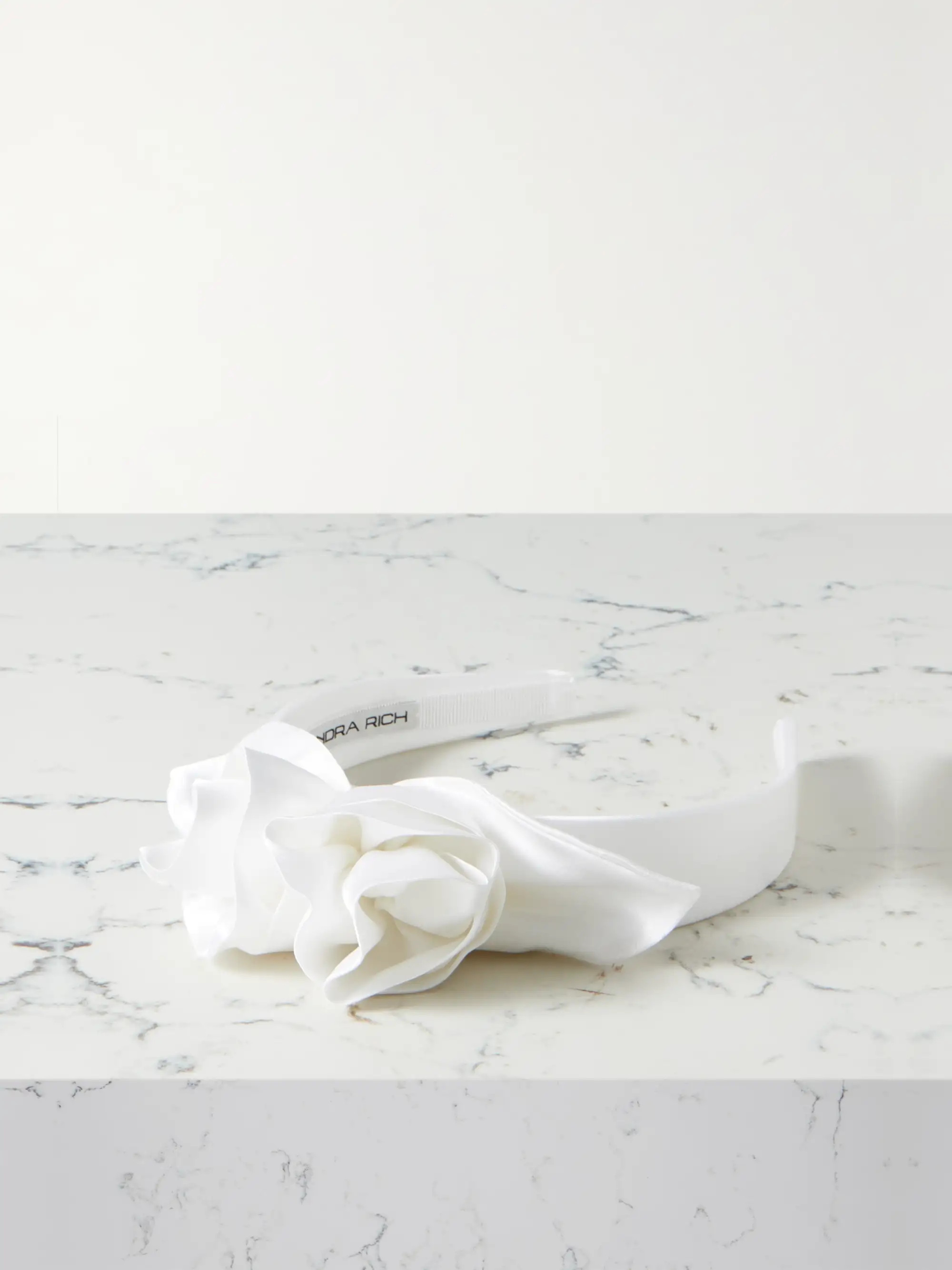 ALESSANDRA RICHEmbellished silk-satin headband | NET-A-PORTER (UK & EU)