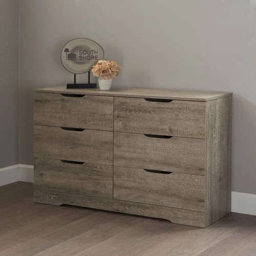 South Shore Holland 6-Drawer Double Dresser, Weathered Oak | Walmart (US)