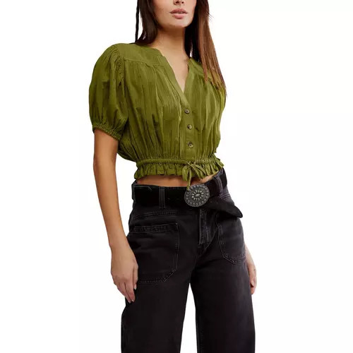 Women's Free People Little Cloud Notch Neck Button Up Shirt | Scheels Sports