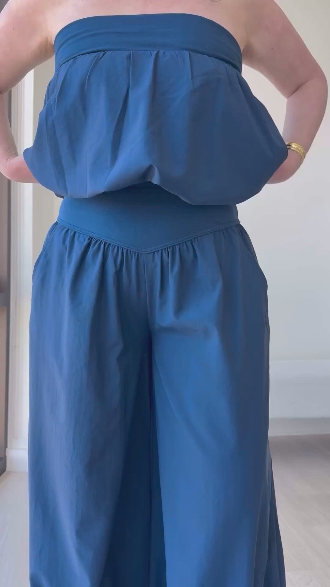 Free People Bubble pant set runs true to size. Cords at hem of pants allows you to shorten them to your desired length.

Multiple color options are available

#LTKootd #LTKgrwm