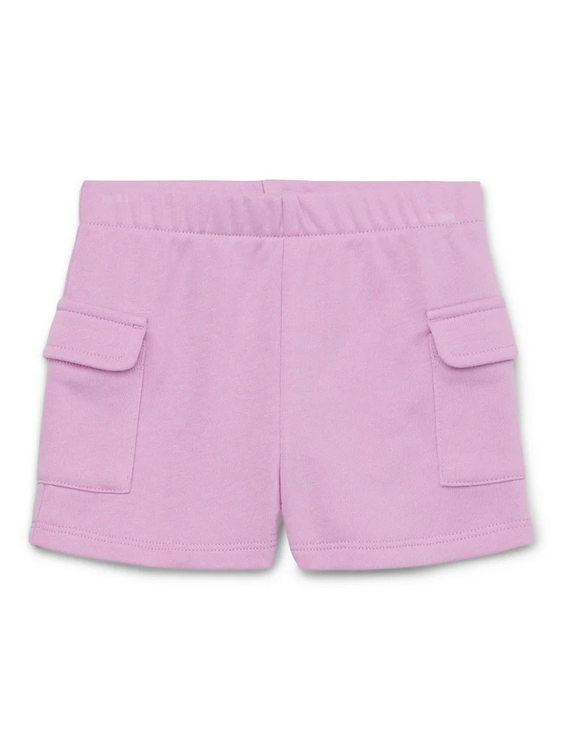 Garanimals Baby Girl Cargo Pocket French Terry Shorts, Sizes 0-24 Months | Walmart (US)