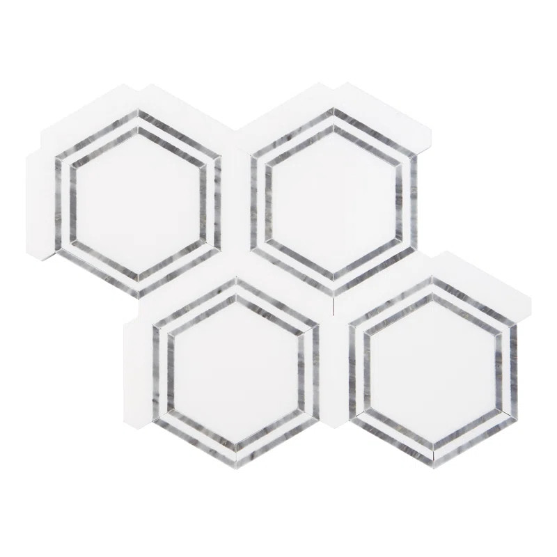 Marble Honeycomb Mosaic Wall & Floor Tile | Wayfair North America