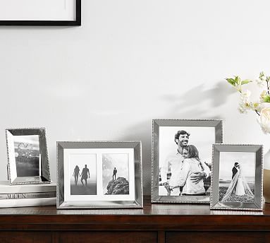 Personalized Silver-Plated Beaded Frames | Pottery Barn (US)