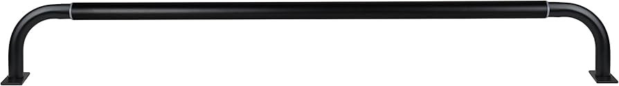 Meriville 1-Inch Diameter Wrap Around Blackout Curtain Rod, 84-Inch to 120-Inch, Black Finish | Amazon (US)