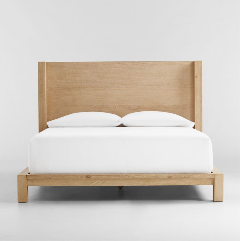 Terra Natural White Oak Wood Queen Bed + Reviews | Crate & Barrel | Crate & Barrel