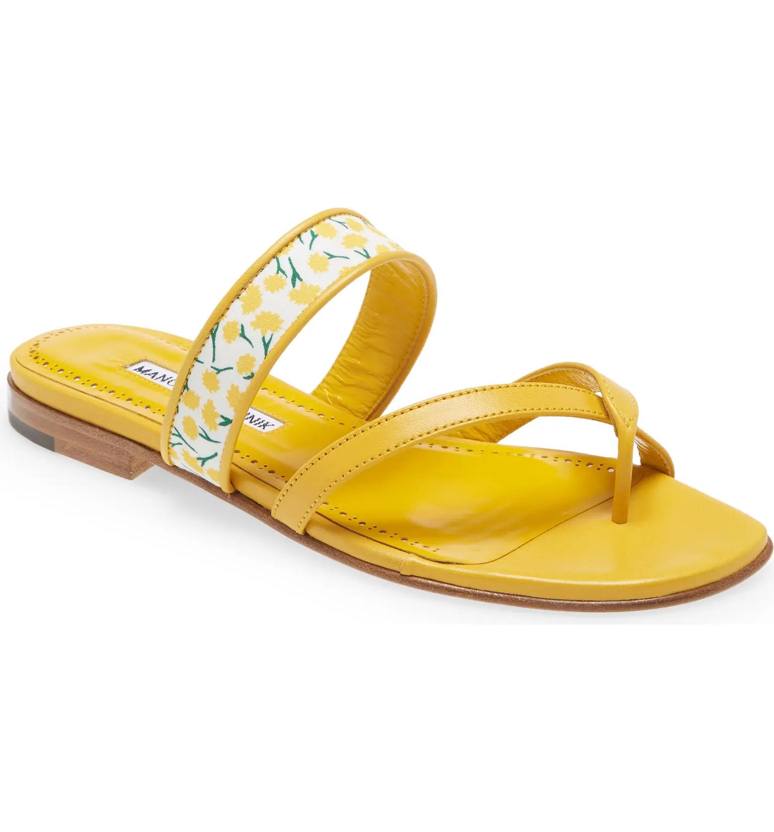 Susa Floral Strap Toe Loop SandalMANOLO BLAHNIK | Nordstrom