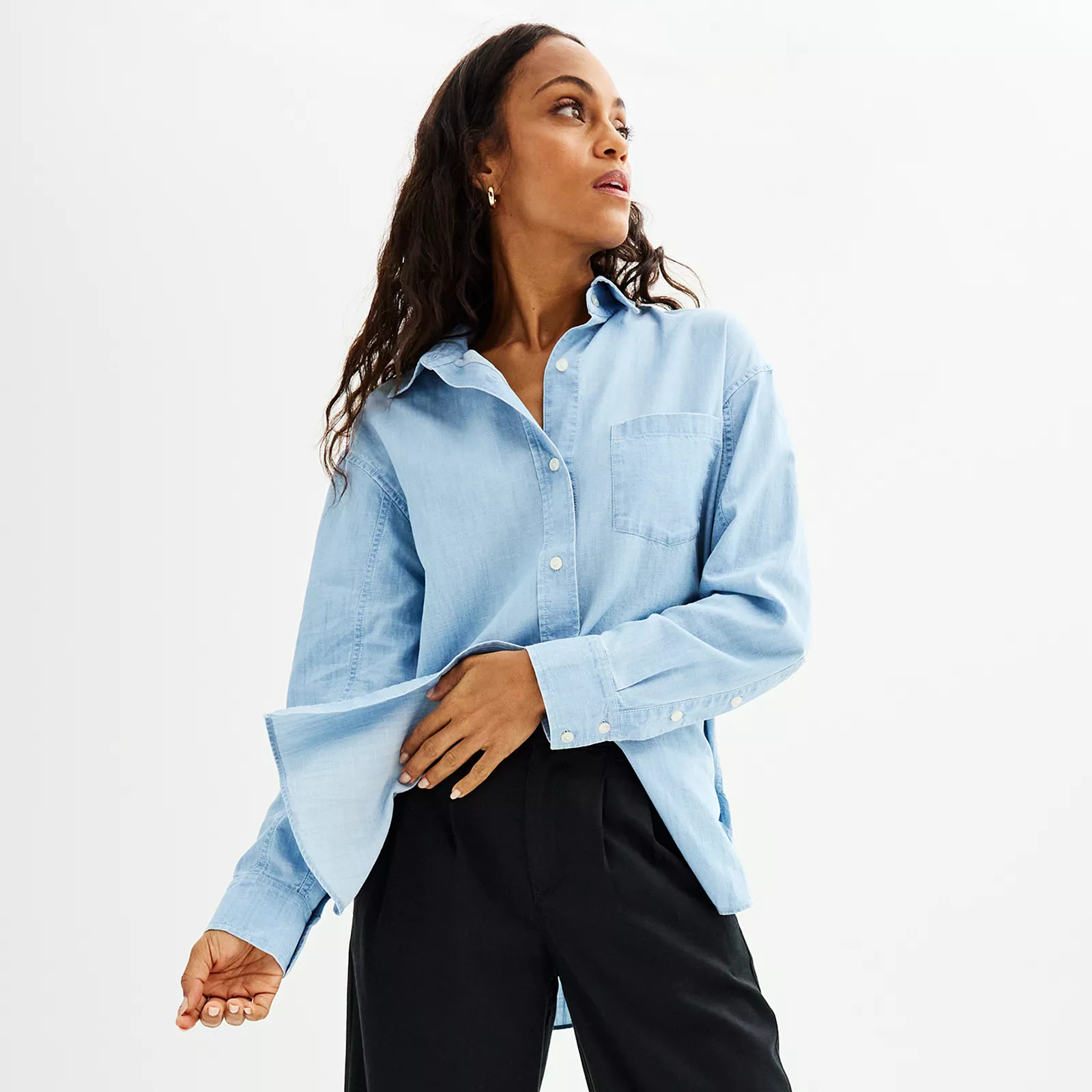 Women's Sonoma Goods For Life® Oversized Boyfriend Shirt | Kohl's