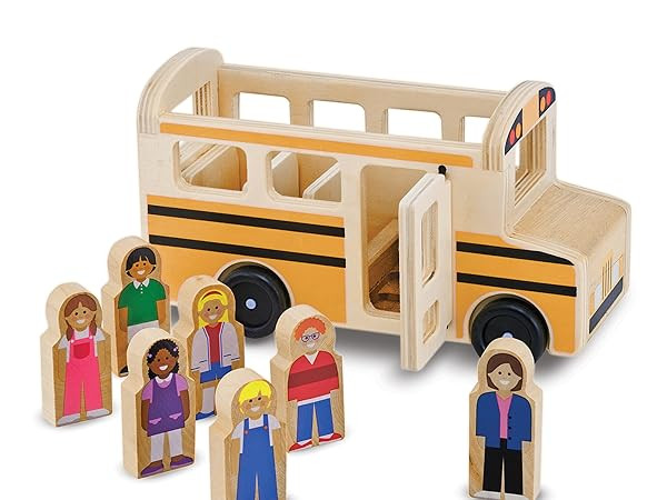Melissa & Doug School Bus Wooden Play Set With 7 Play Figures | Amazon (US)