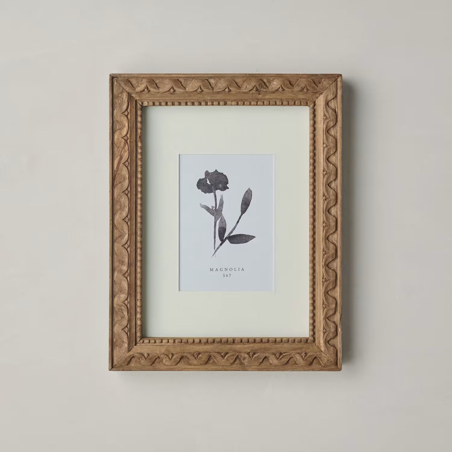 Willa Antiqued Wood Wall Frame with Matte | Magnolia