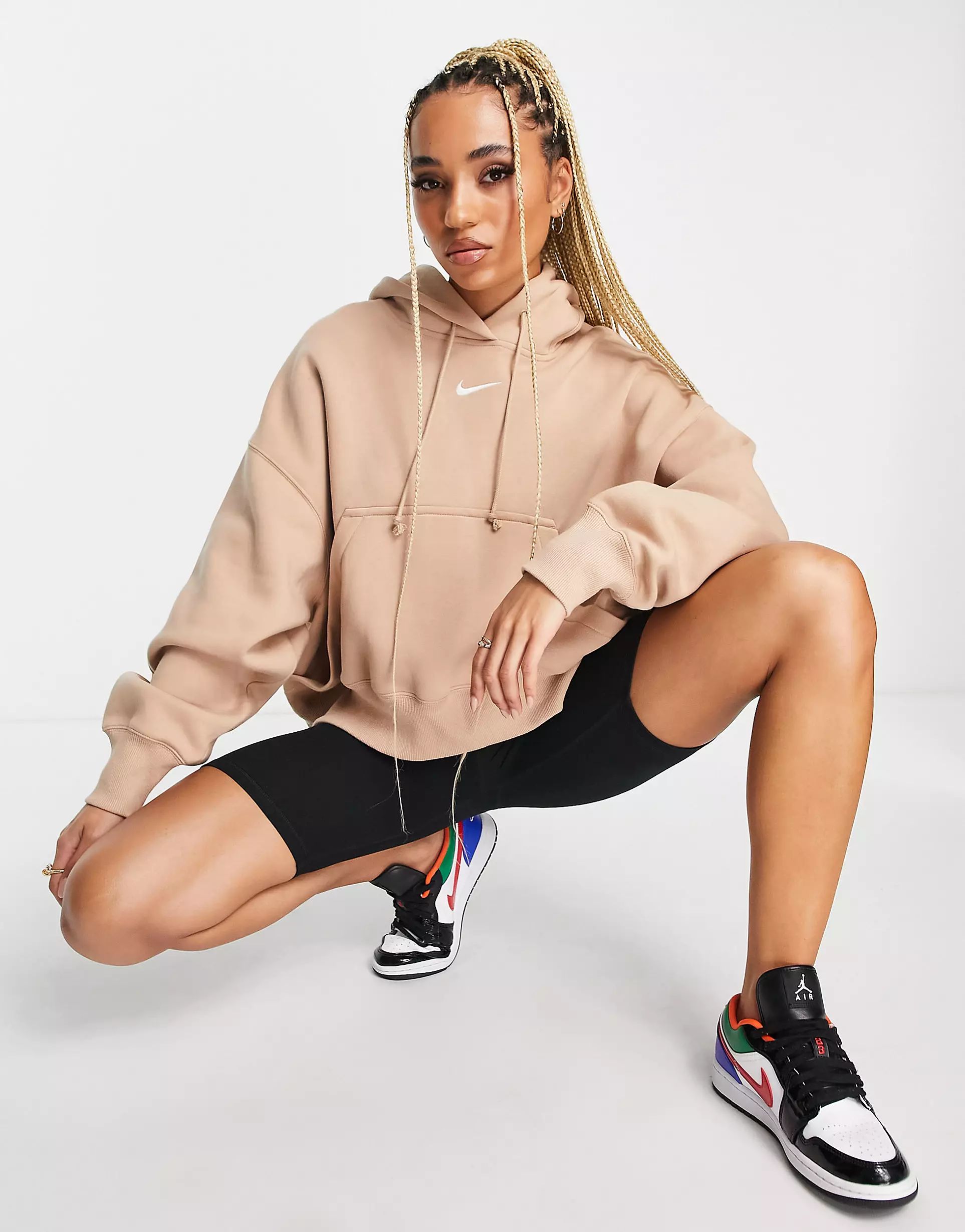 Nike Phoenix Fleece hoodie in brown | ASOS (Global)