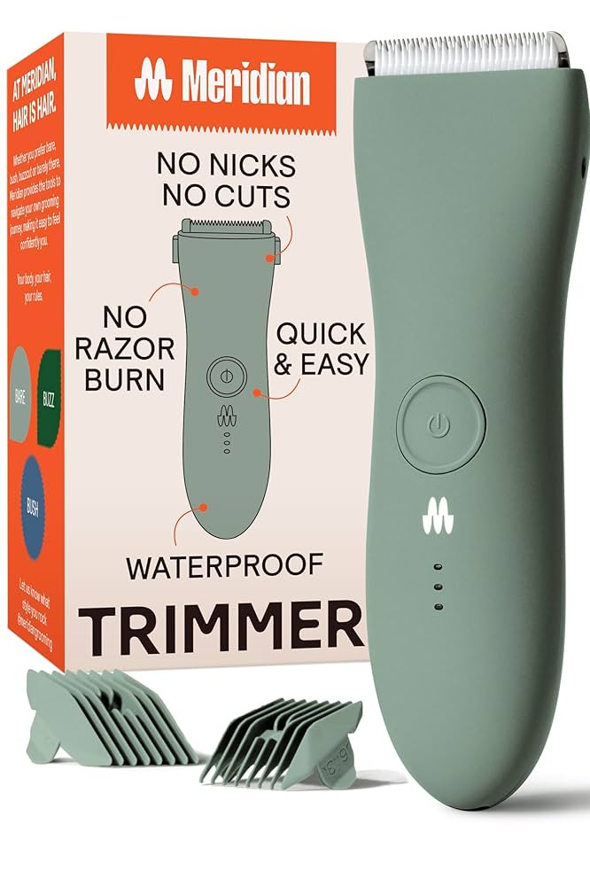 MERIDIAN The Trimmer Original - Body Hair Trimmer for Men, Electric Shaver for Pubic Hair, Chest,... | Amazon (US)