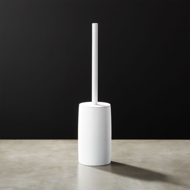 White Rubber Coated Toilet BrushIn stock and ready to ship. ZIP Code 23218Change Zip Code: Submi... | CB2