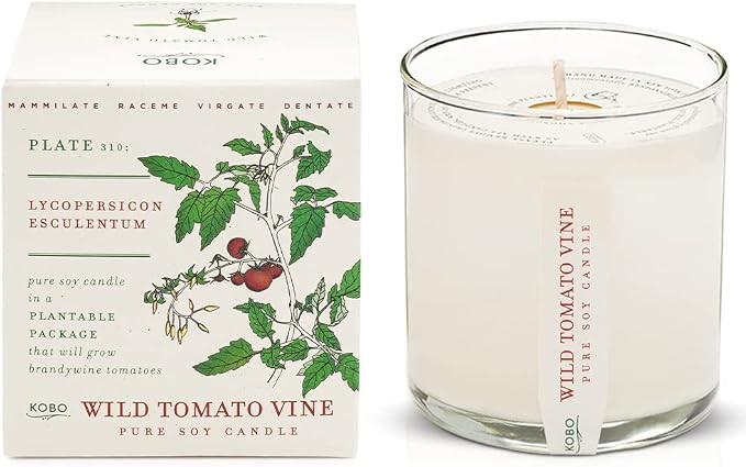 KOBO Wild Tomato Vine Candle with Plantable Box (9 oz) | Plant The Box Collection, 100% Pure Soy ... | Amazon (US)