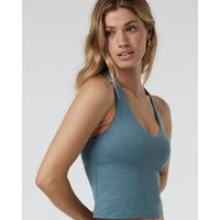Vuori Halo Performance Crop Top 2.0 | Smoke Blue Heather | XL | Vuori Clothing (US & Canada)