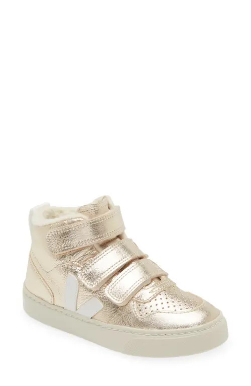 Veja Kids' V-10 Chromefree™ Sneaker in Platine White at Nordstrom, Size 12Us | Nordstrom