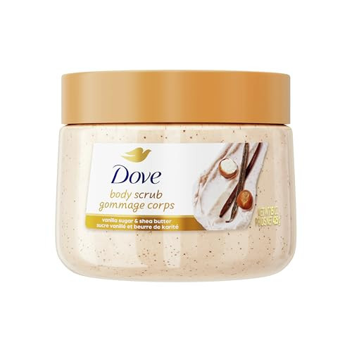 Dove Vanilla Sugar & Shea Butter Body Scrub Exfoliates and Deeply Nourishes for Smooth, Radiant Skin 15 oz | Amazon (US)