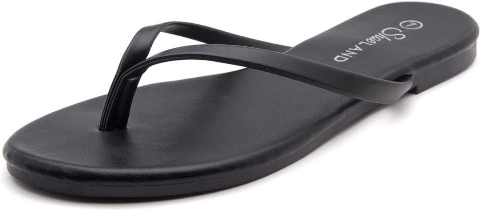 Shoe Land Womens Falema Flip Flops Casual Thong flat sandals Slip on Slides Lightweight Comfortab... | Amazon (US)