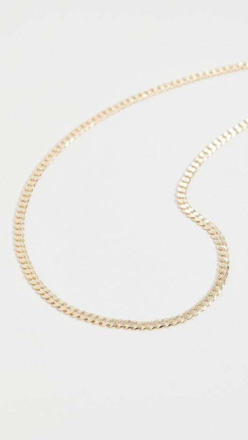 By Adina Eden Extra Flat Cuban Chain Necklace | SHOPBOP | Shopbop