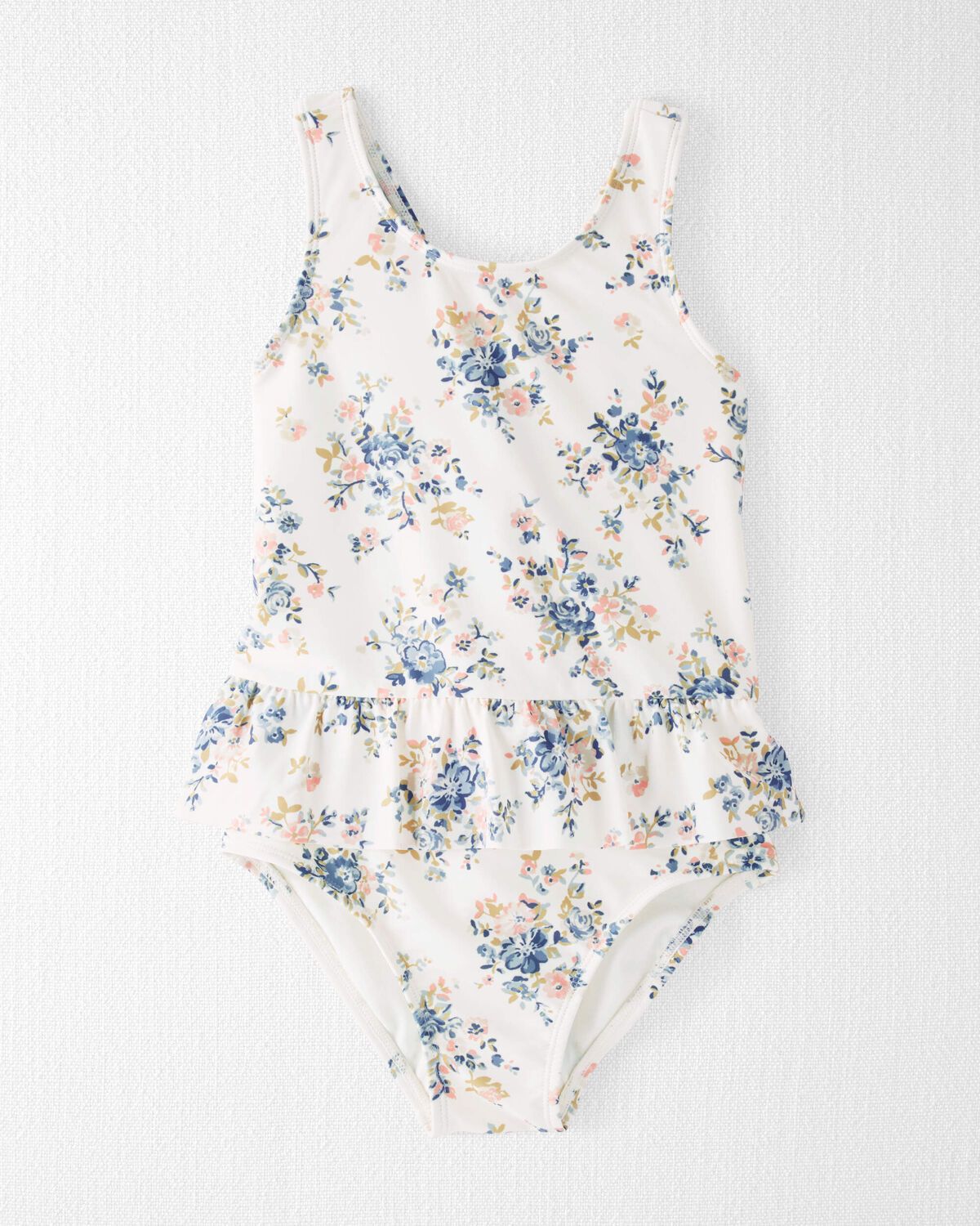 Vintage Floral Print Toddler Recycled Ruffle Swimsuit | carters.com | Carter's