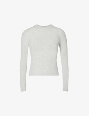 Round-neck long-sleeve stretch-cotton jersey top | Selfridges