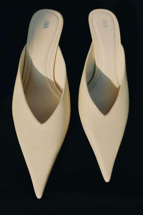 Zara - Slingback Wedge Shoes - White - 10 - Woman | Zara US