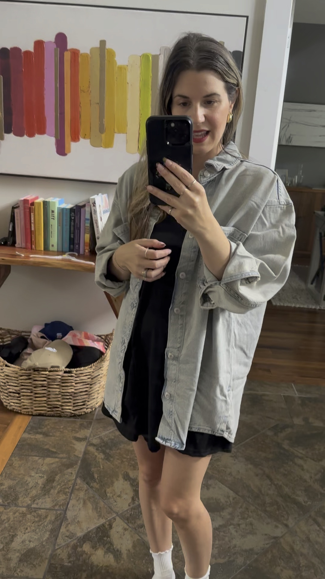 Oversized denim shirt. So sorry and so comfy 

#LTKautumn #FashionMonth #LTKcanada