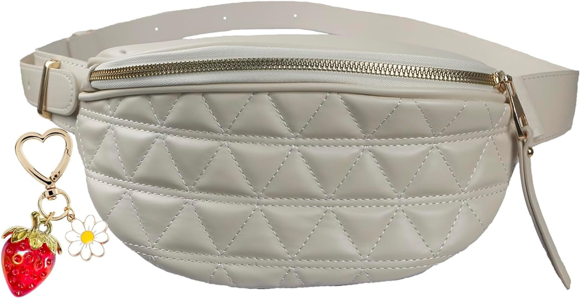 Fanny Packs for Women Crossbody Belt Bag Fashion Waist Purse Quilted Bum Pouch with Cute Strawber... | Amazon (US)